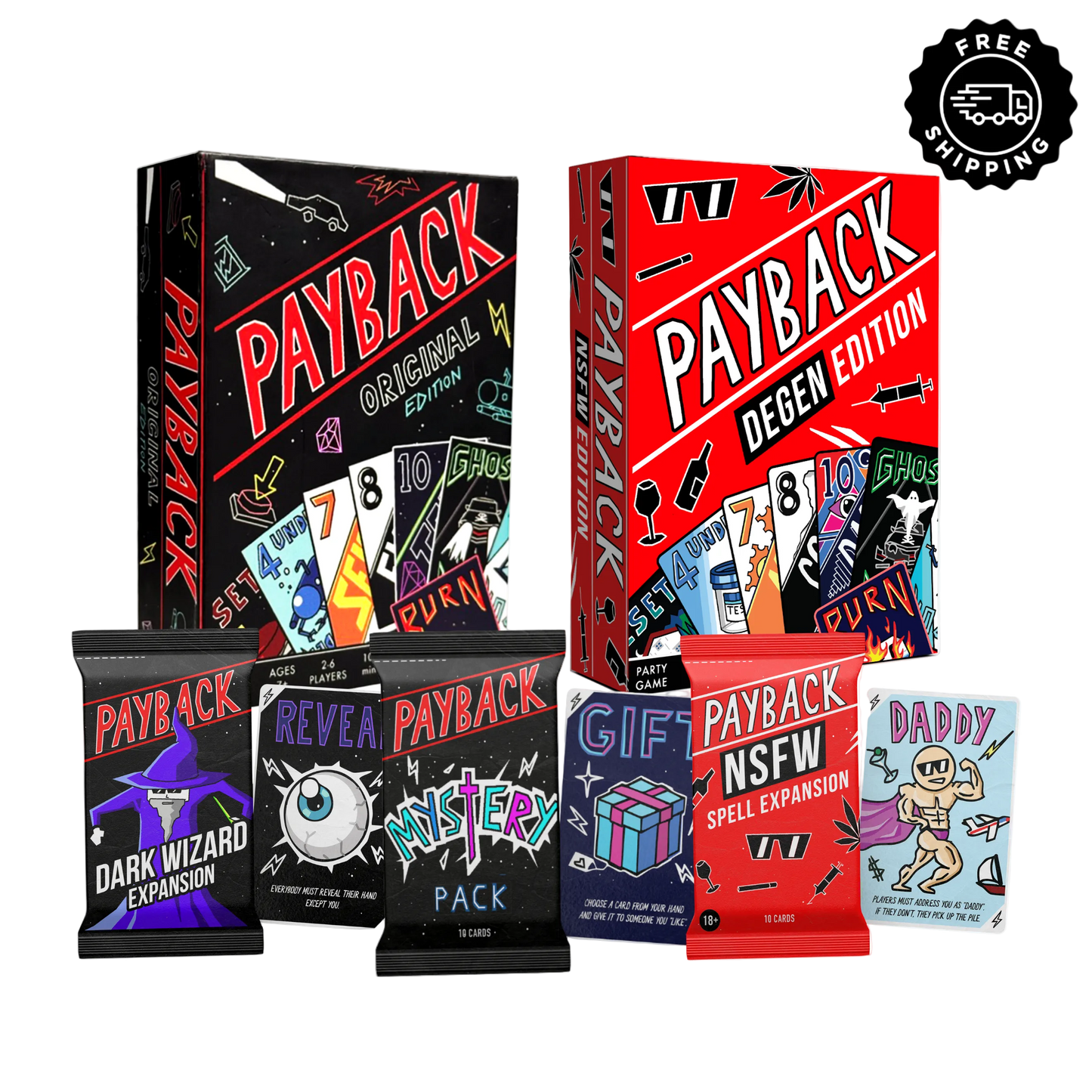 The Party Pack - 2 Games + 3 Expansions (12 Players)