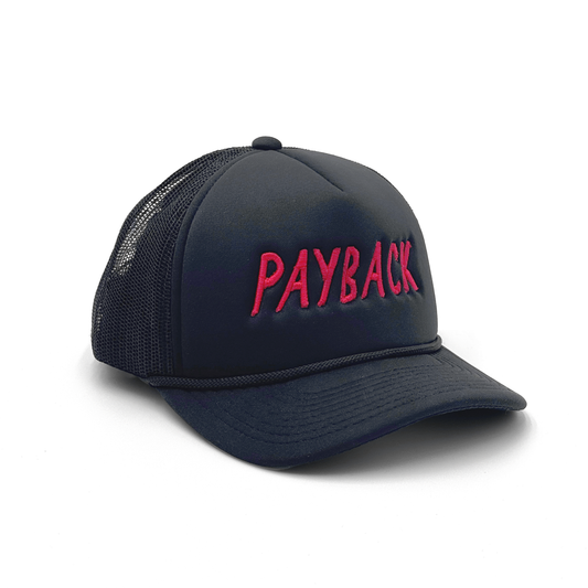 Payback Hat - Polyester and Mesh, Black