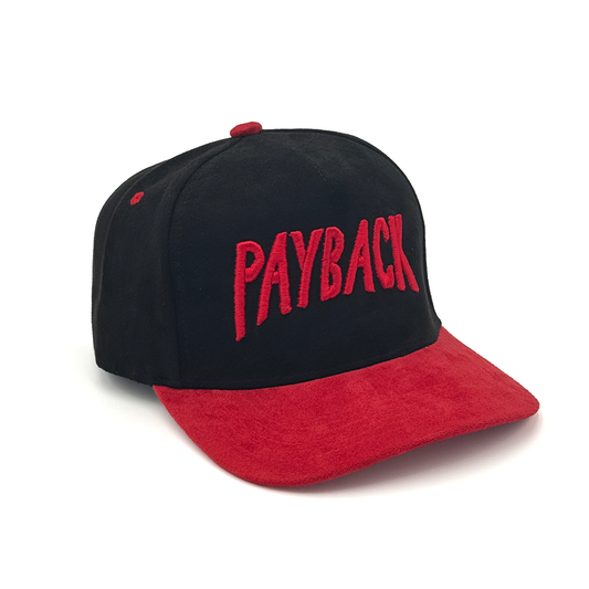 Payback Hat - All Suede, Black and Red