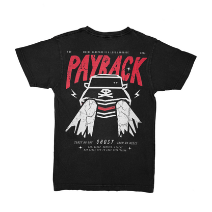 Payback Ghost Tee - Vintage Wash Black