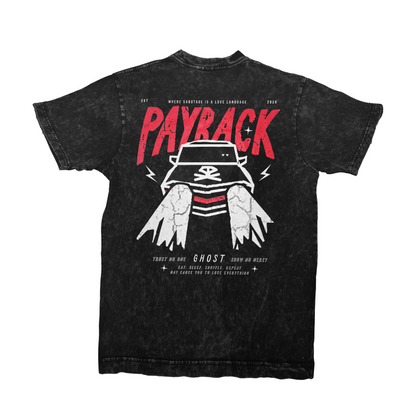 Payback Ghost Tee - Acid Wash Black