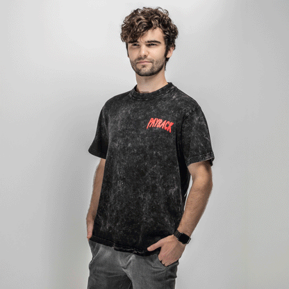 Payback Ghost Tee - Acid Wash Black
